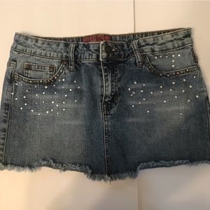 Y2K Hot Kiss mini skirt with rhinestone detail great condition